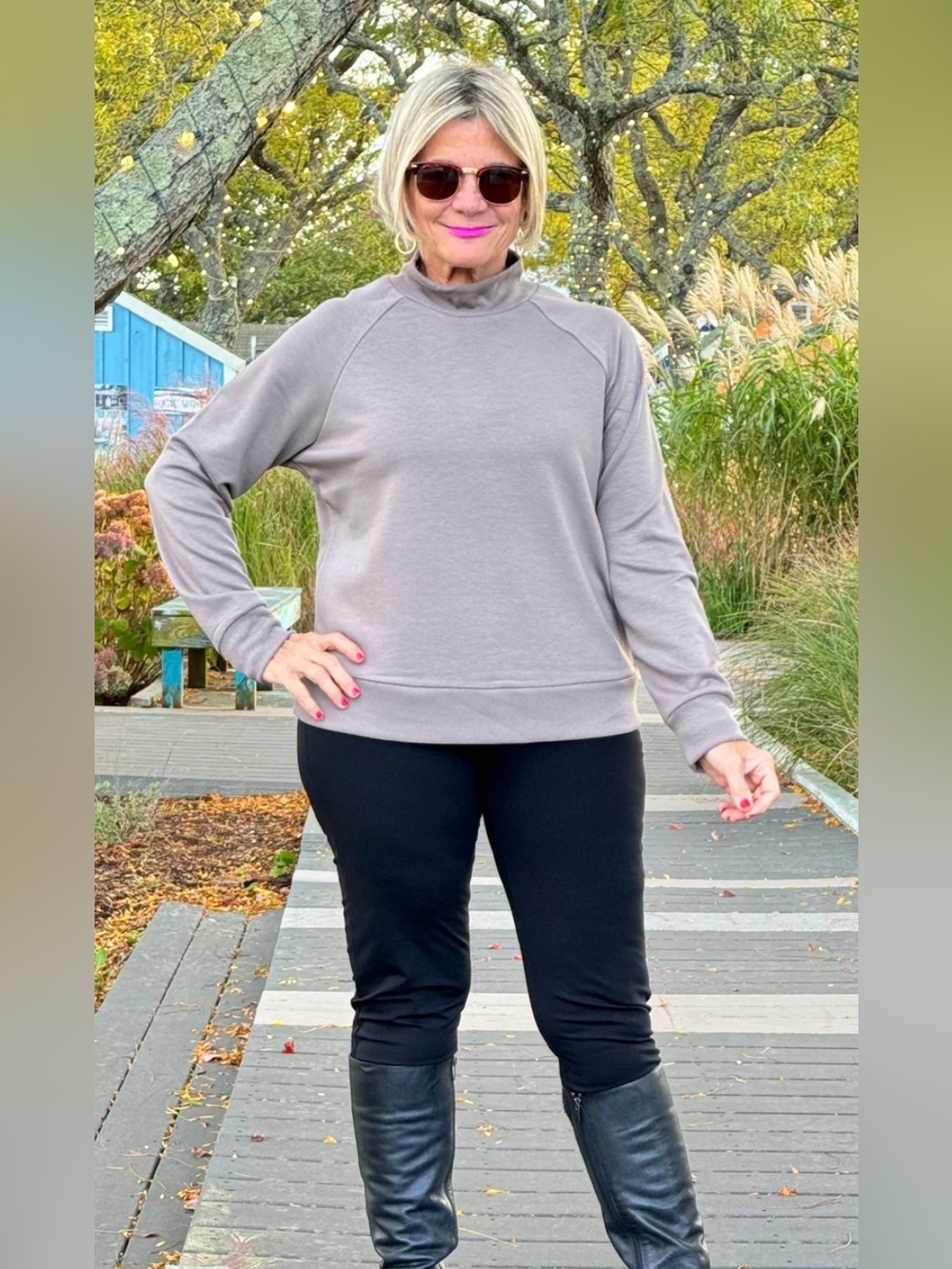 Lulu B Mock Neck Top